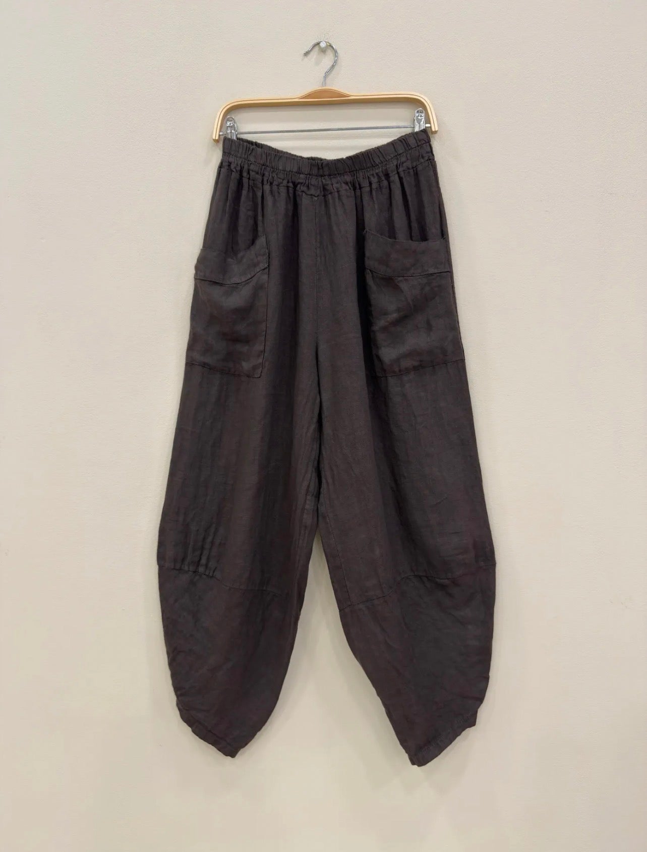 Pantalón lino chocolate
