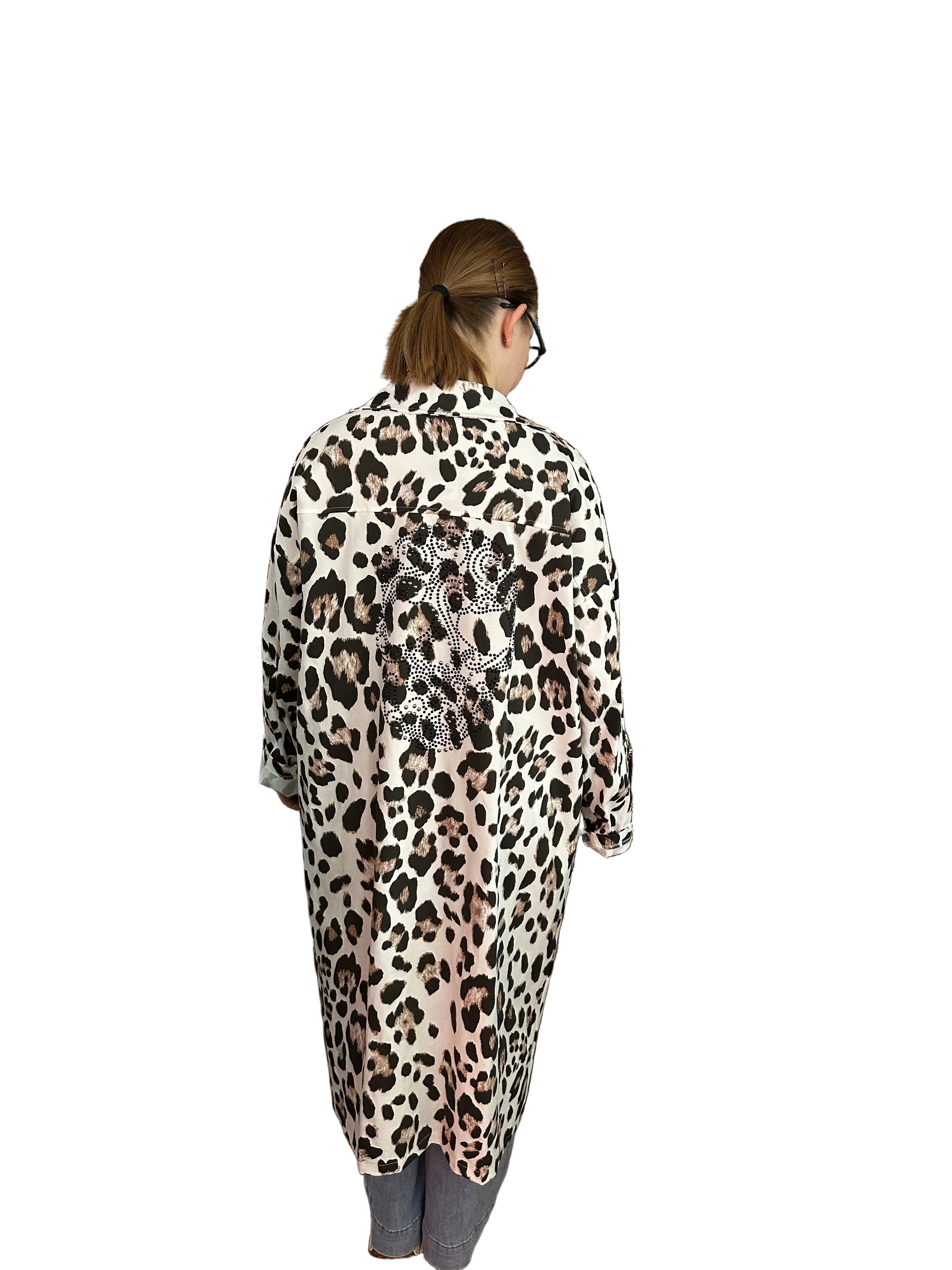 Vestido camisero leopardo