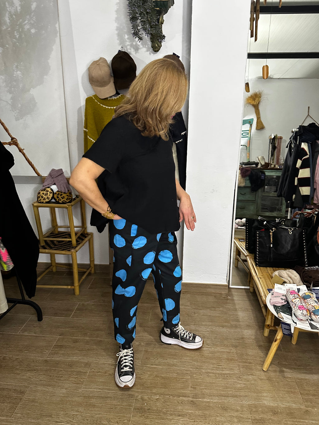 Pantalón lunares azul