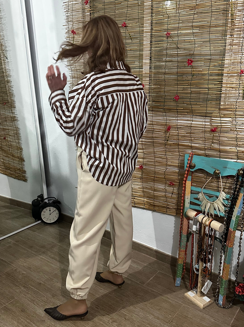 Camisa rayas chocolate