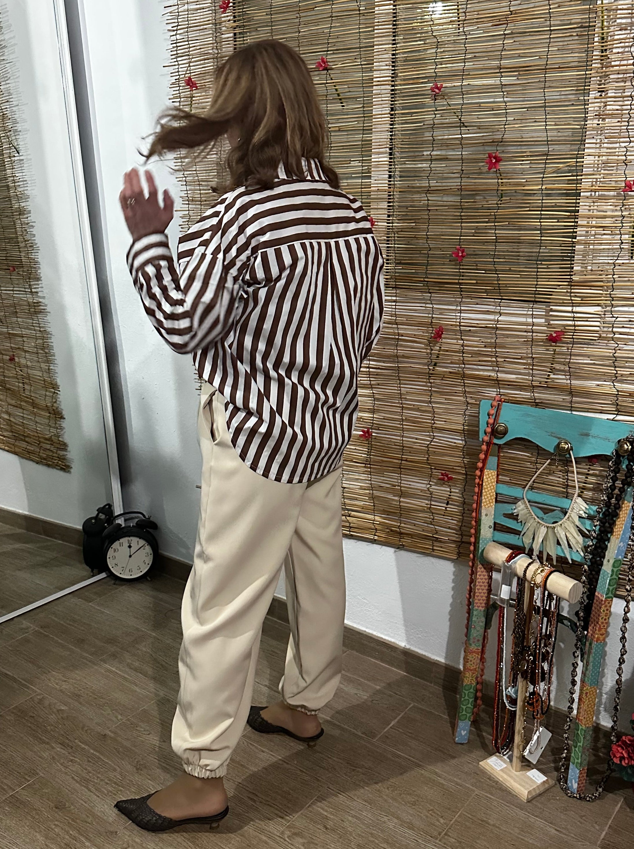 Camisa rayas chocolate