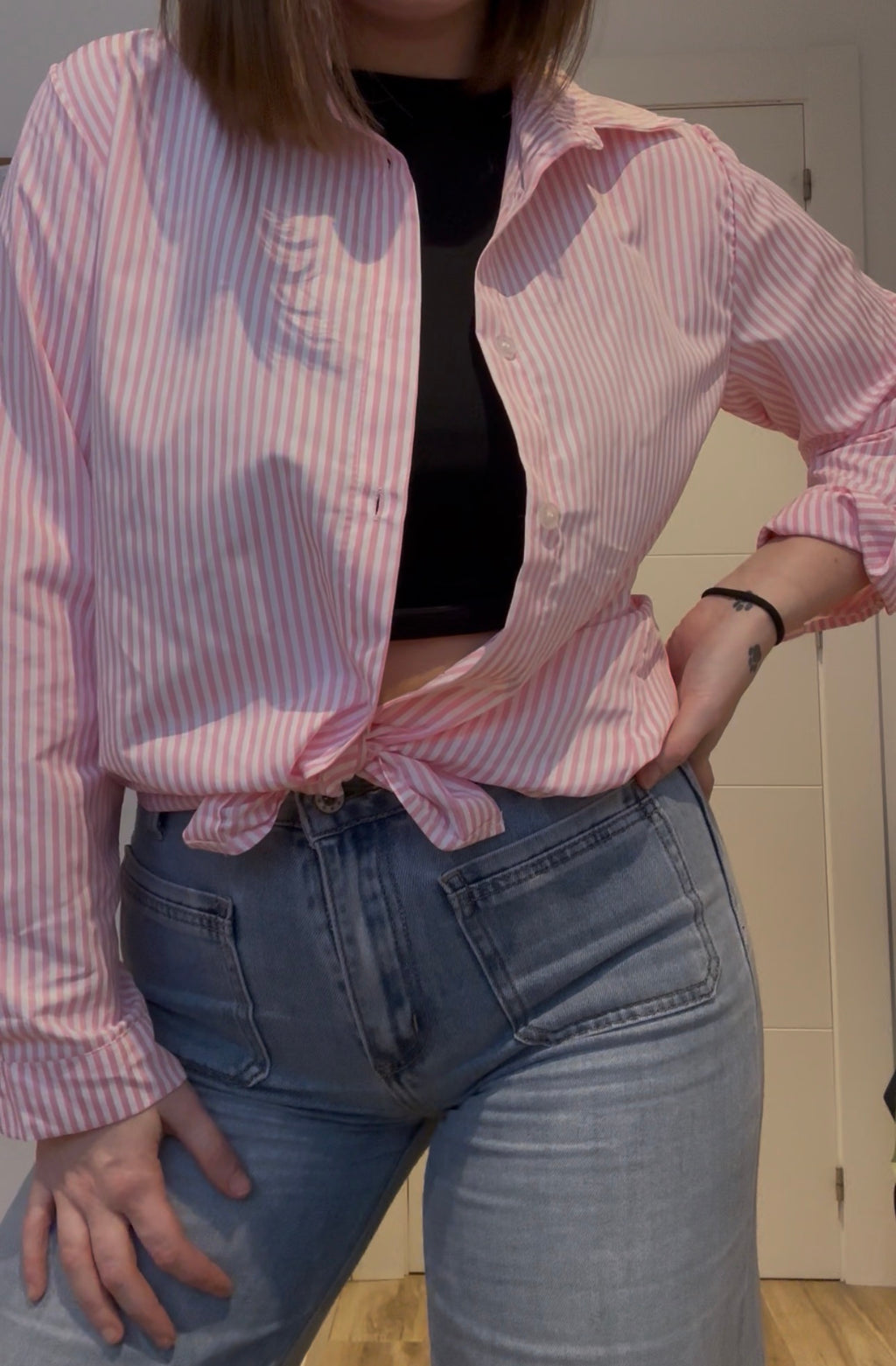 Camisa rayas rosa