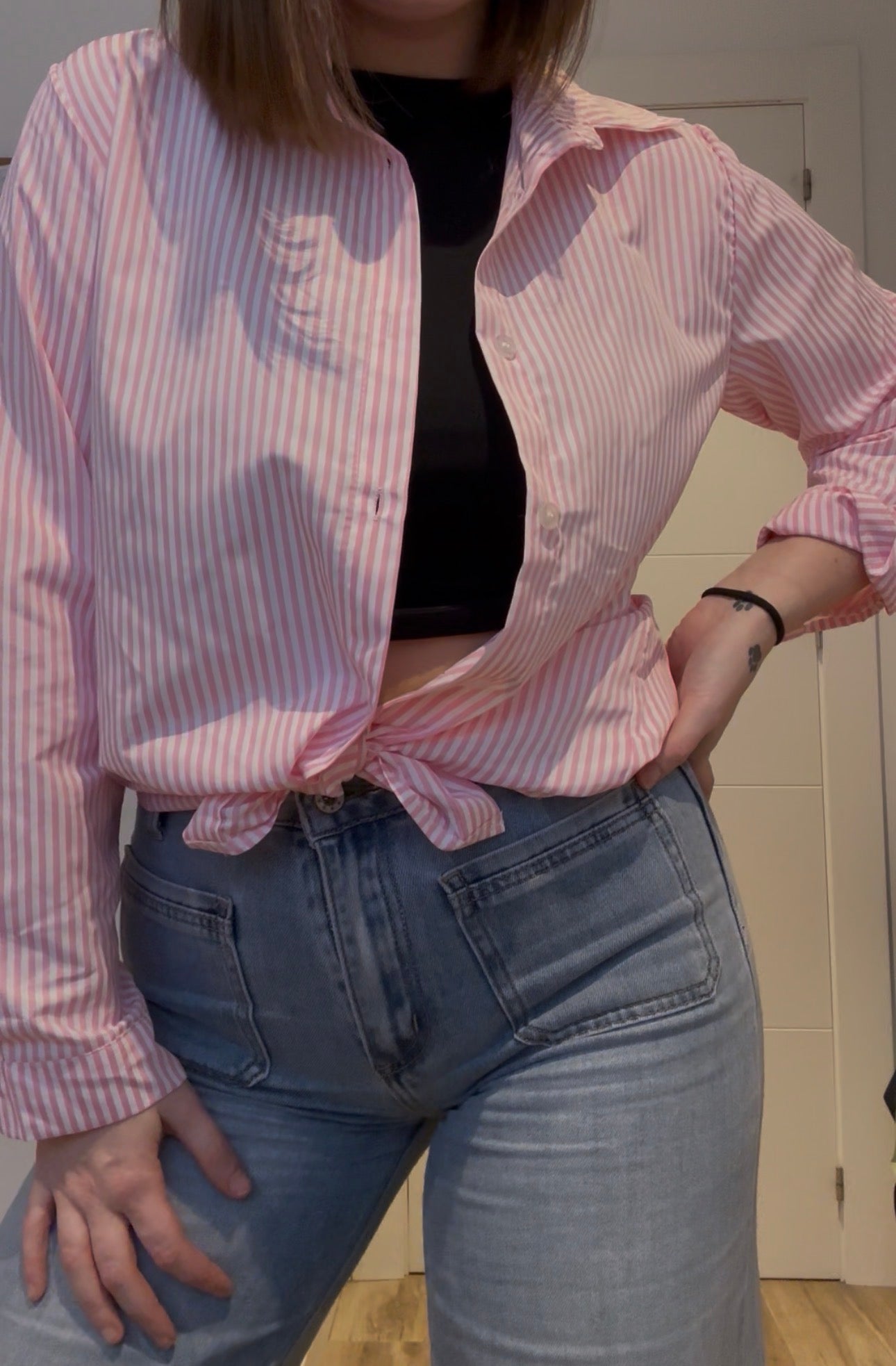 Camisa rayas rosa