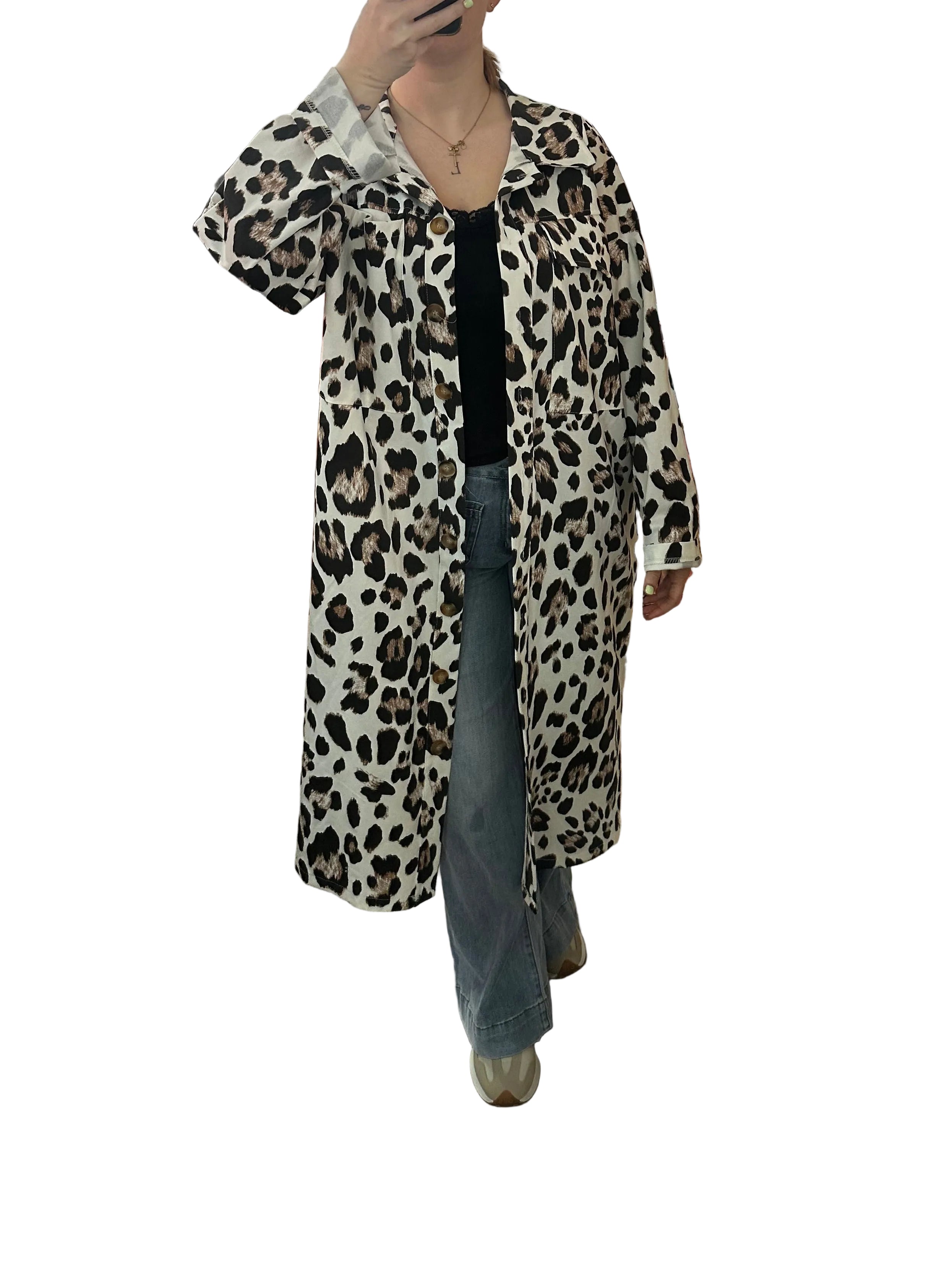 Vestido camisero leopardo