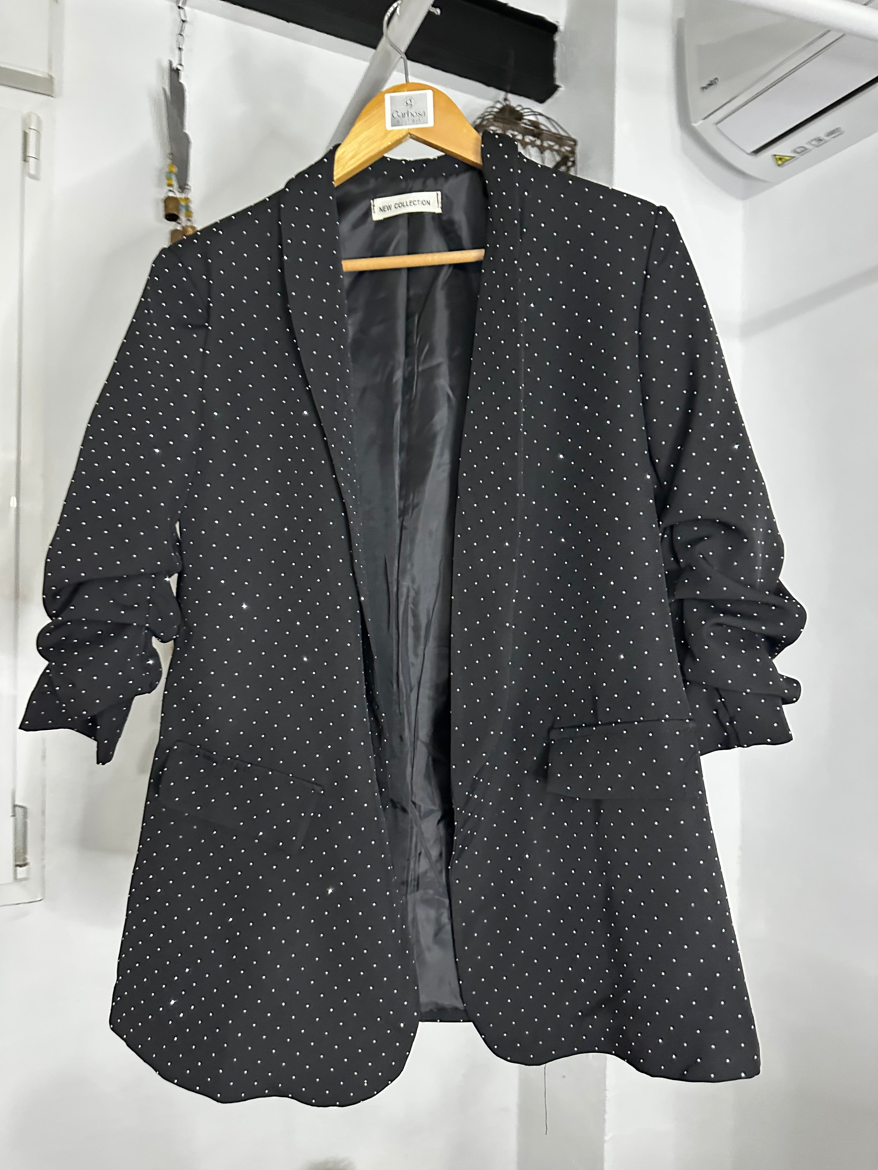 CHAQUETA BRILLO MANGA 3/4