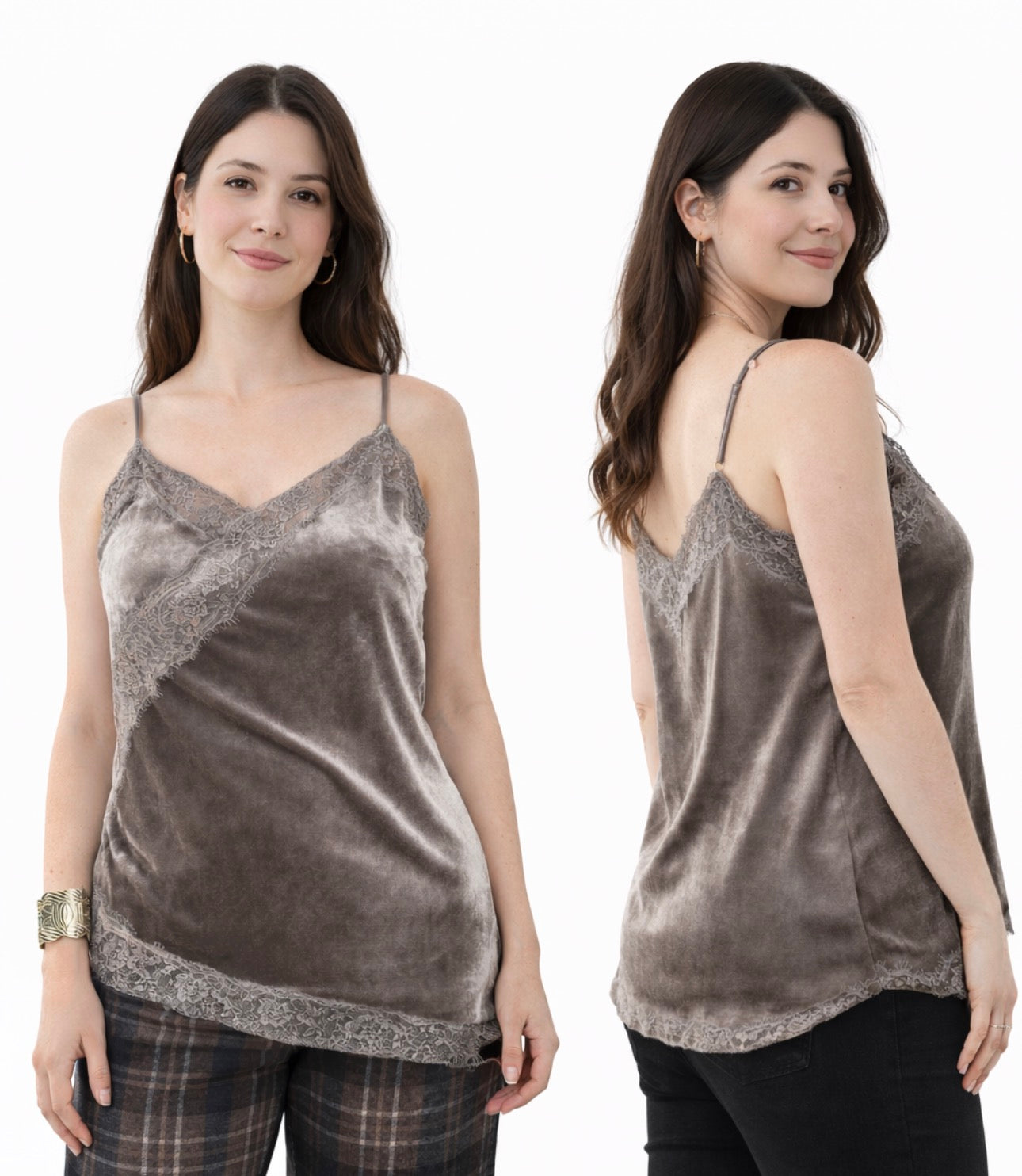 BLUSA TERCIOPELO TAUPÉ