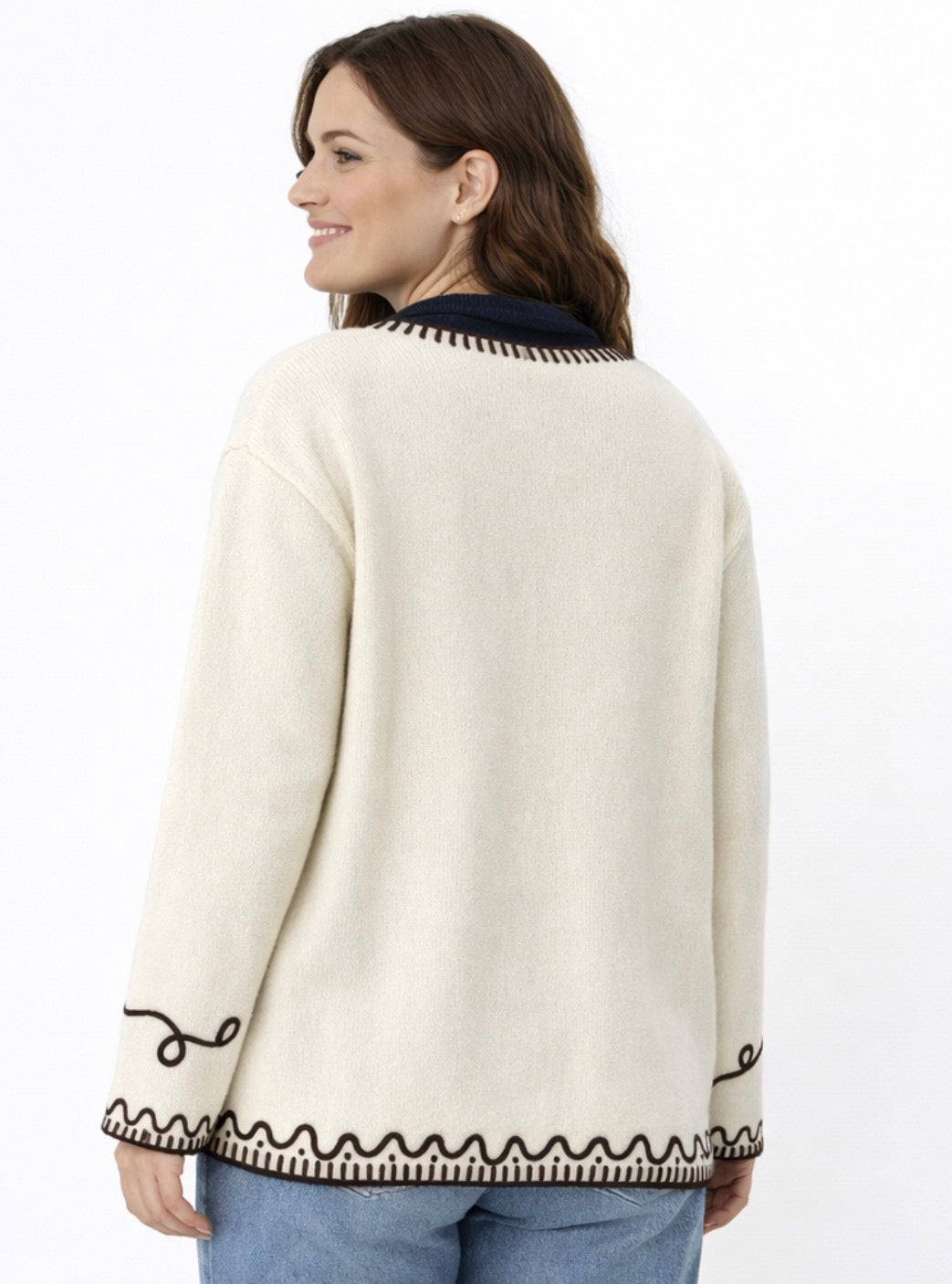 Chaqueta bordada negro