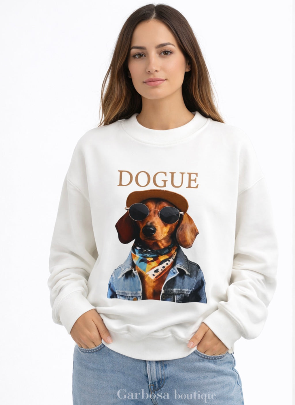 🤍 Sudadera “DOGUE” – Garbosa Boutique 🐶✨