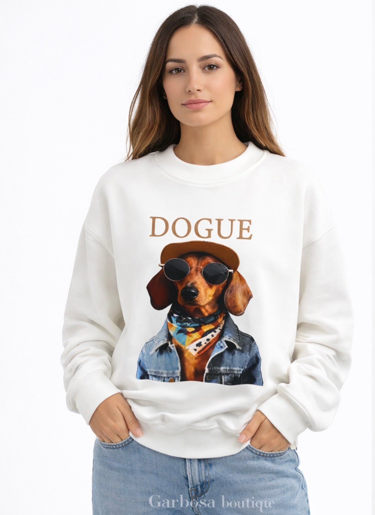 🤍 Sudadera “DOGUE” – Garbosa Boutique 🐶✨