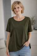 Camiseta asimétrica verde