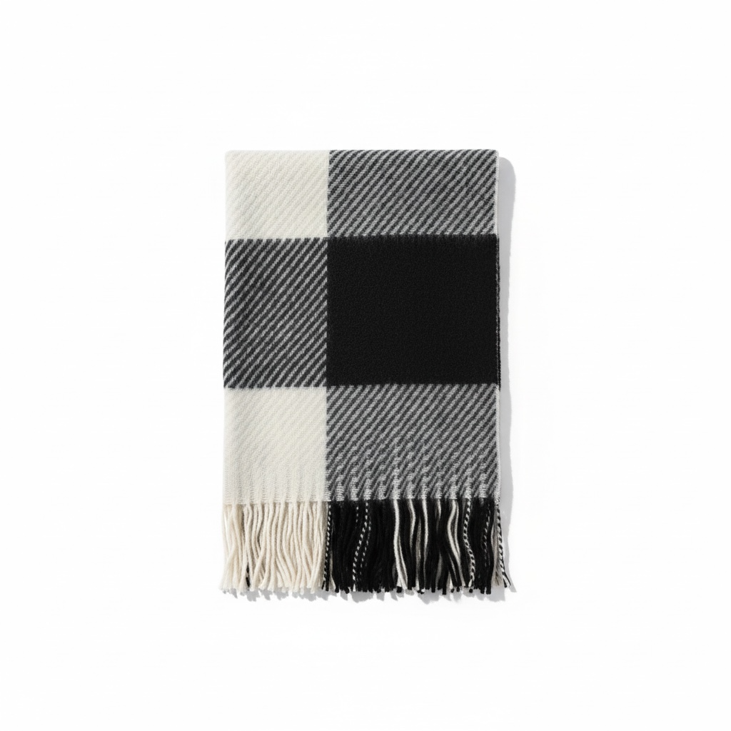 Bufanda oscuro y beige