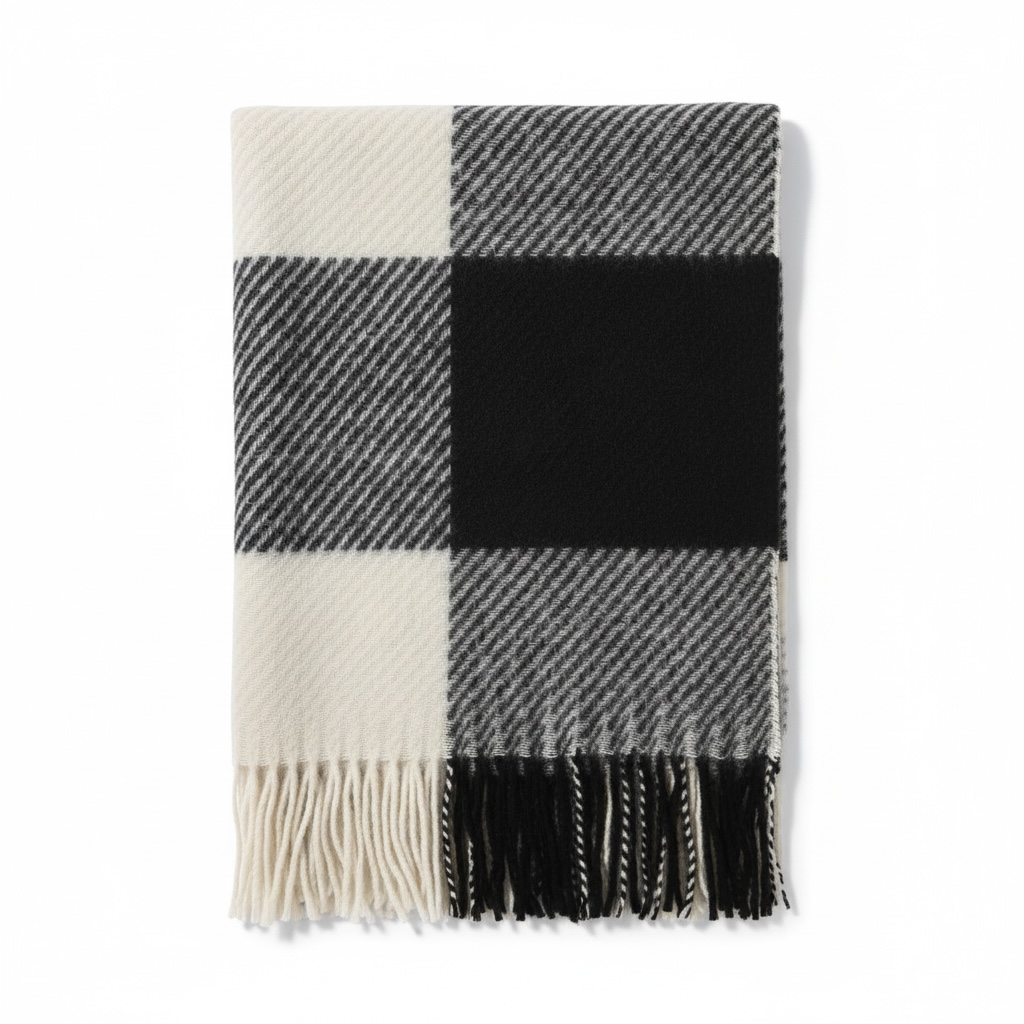 Bufanda oscuro y beige