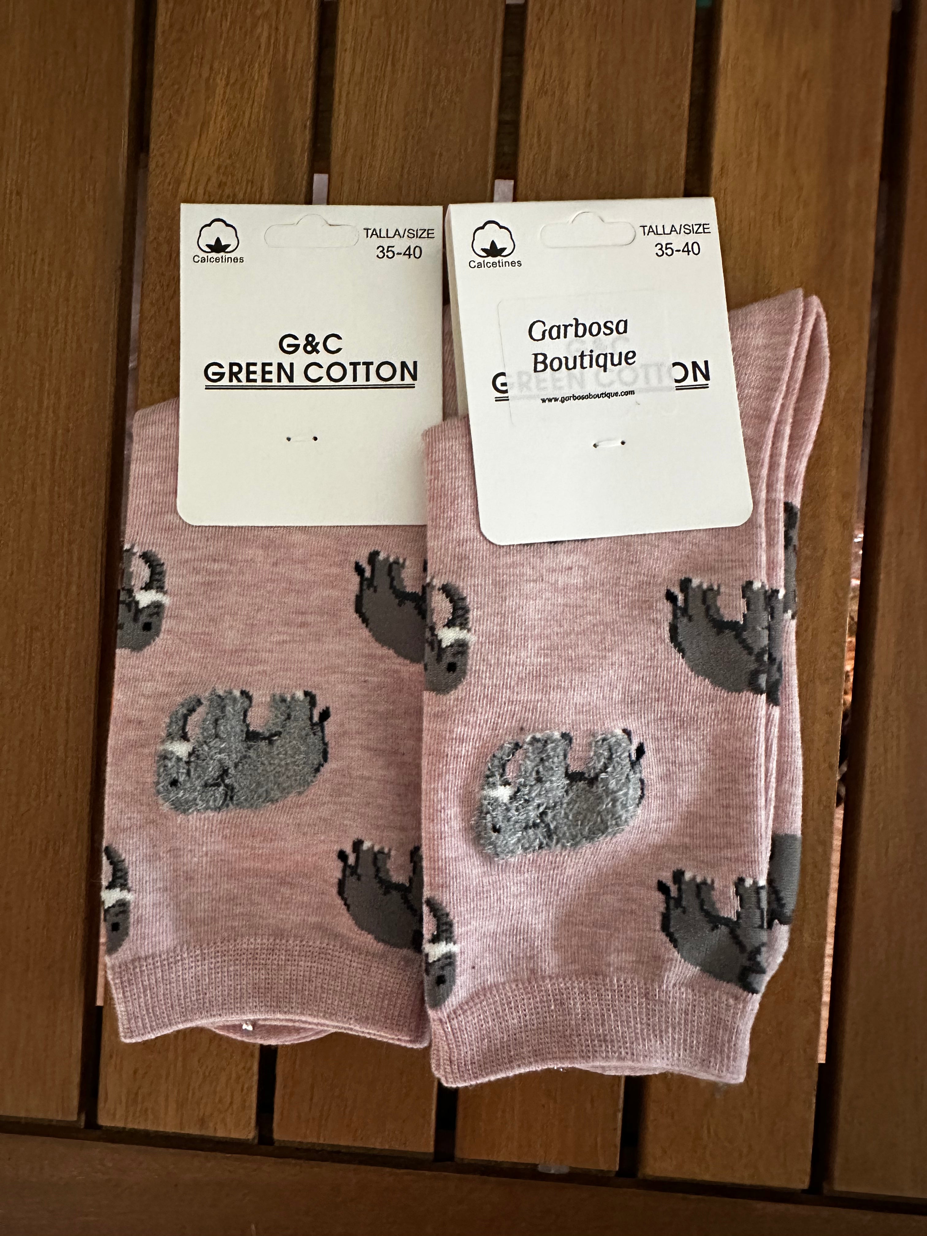 Calcetín  elefantes rosa