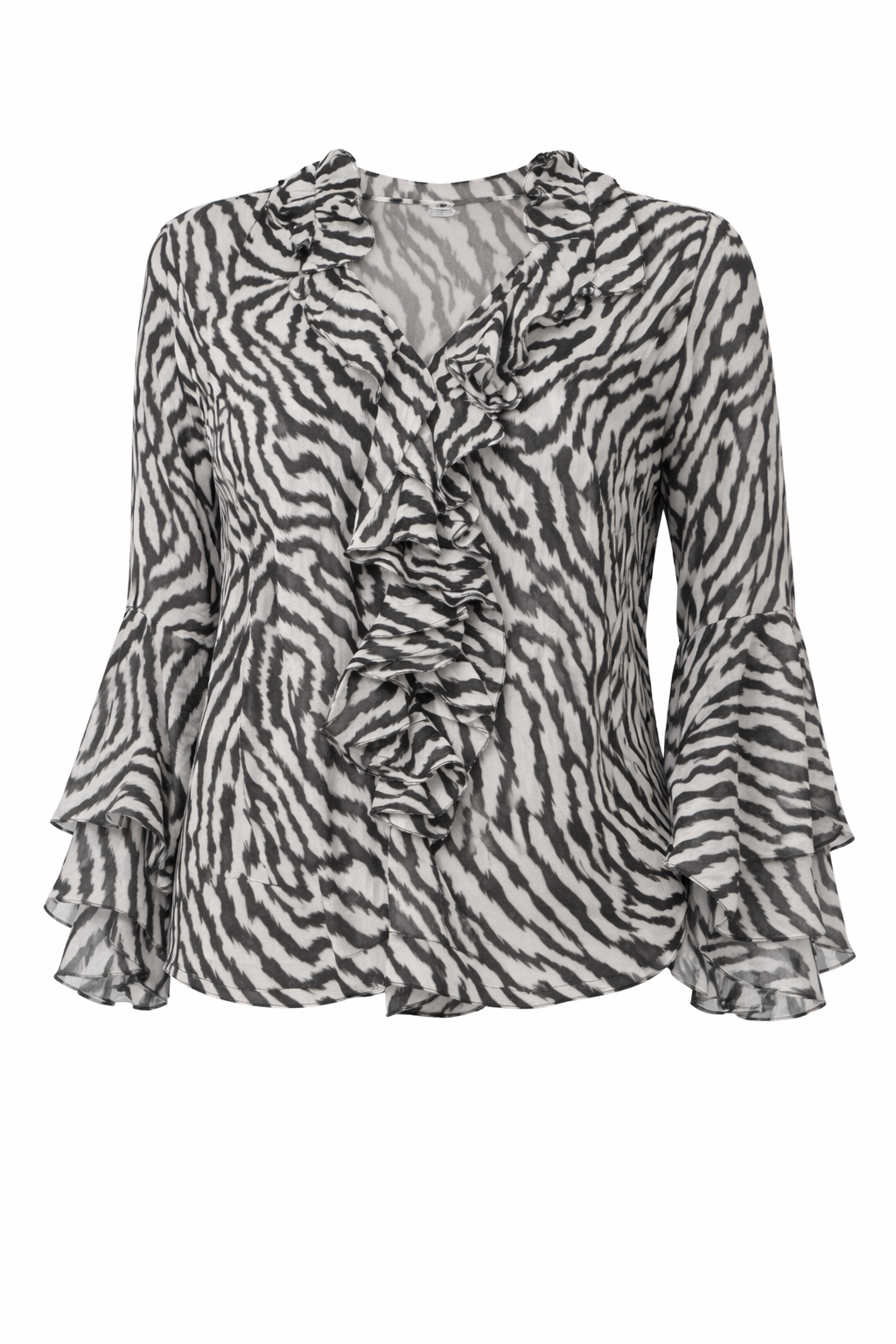 Blusa animal print con volantes
