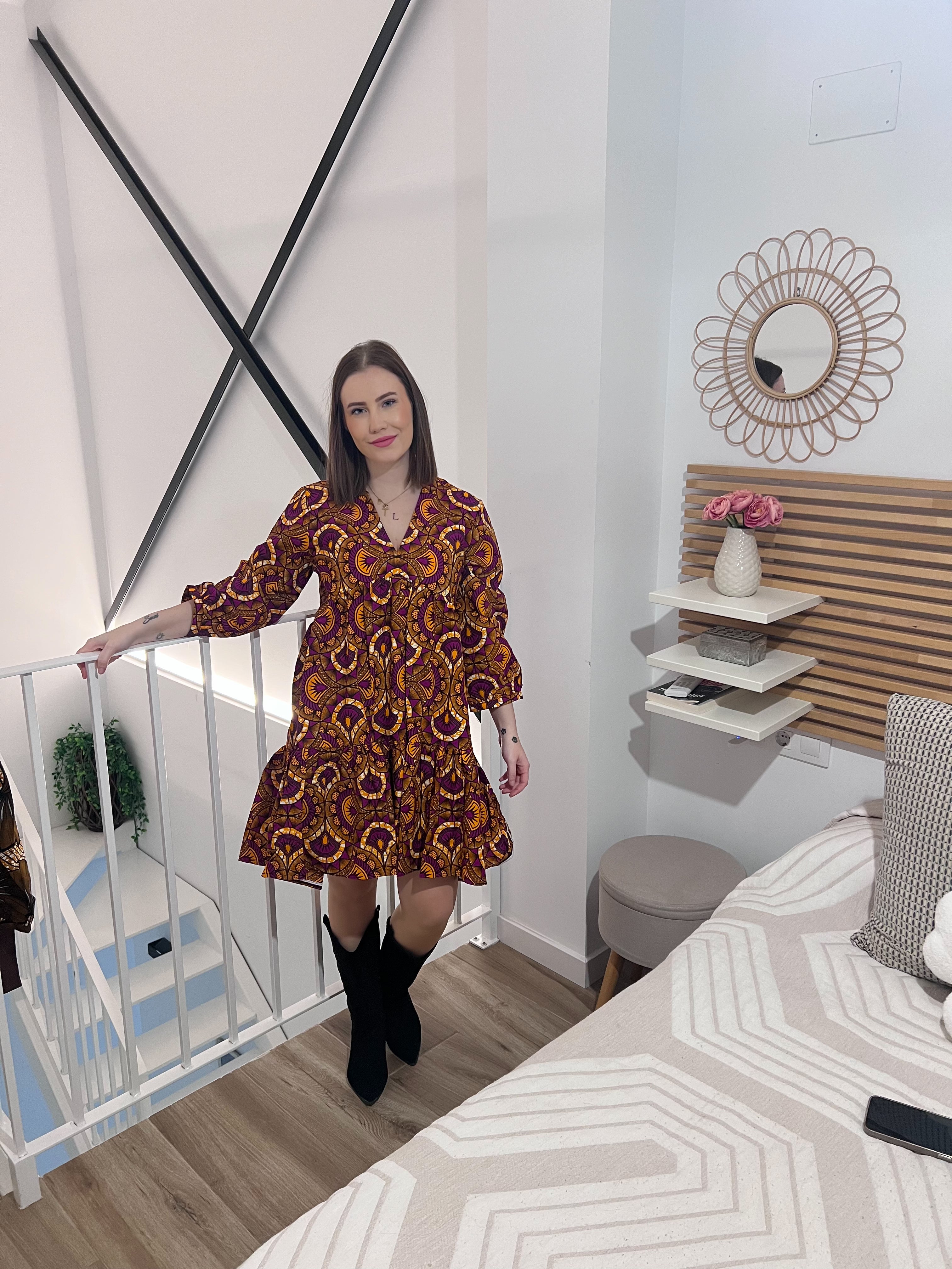 Vestido estampado africano