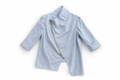 Chaqueta asimétrica azul pastel