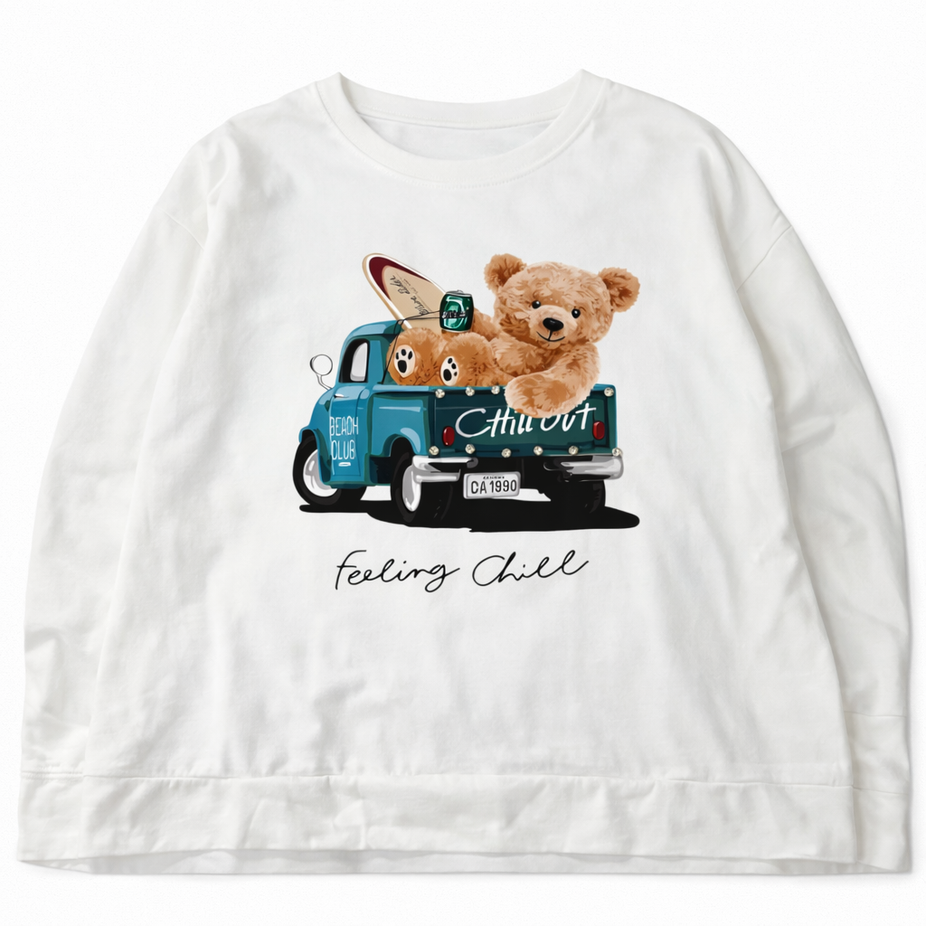 Camiseta manga larga osito chill