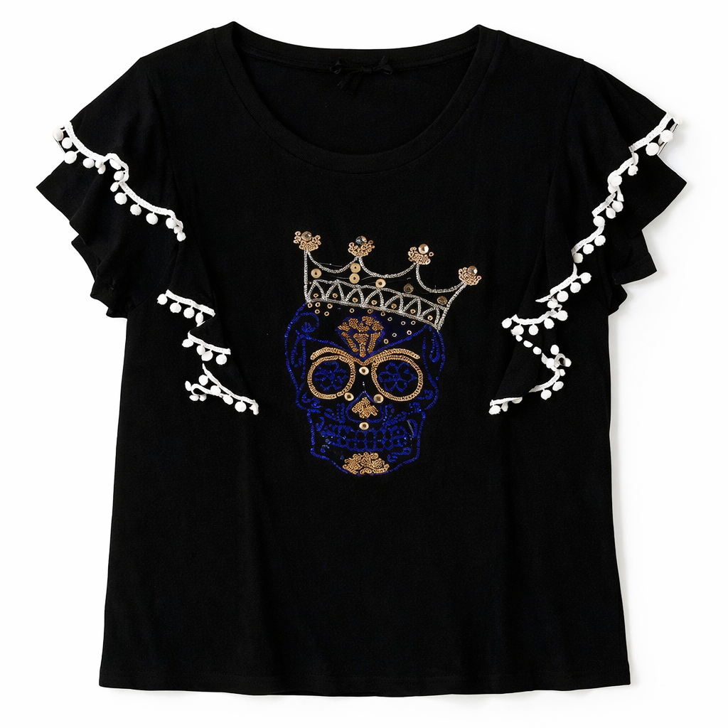 Camiseta calavera oscura