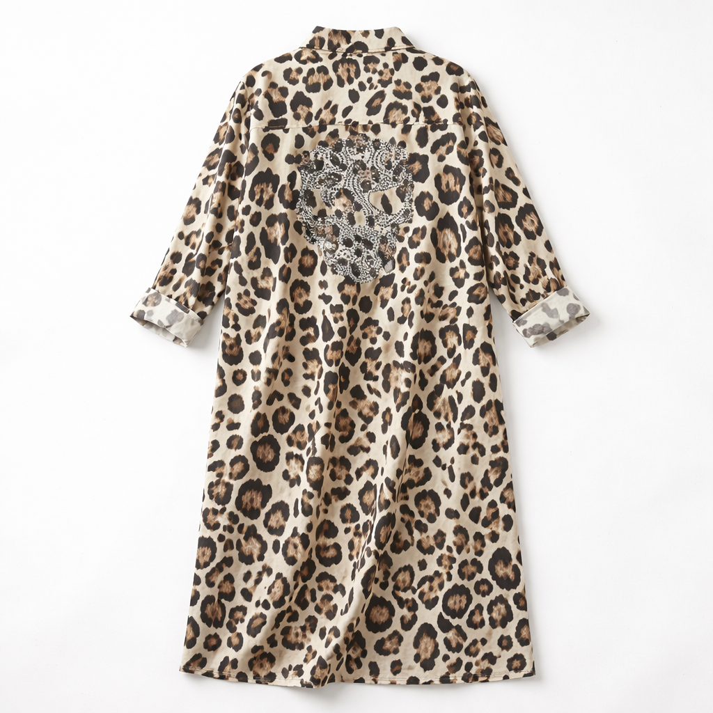 Vestido camisero leopardo