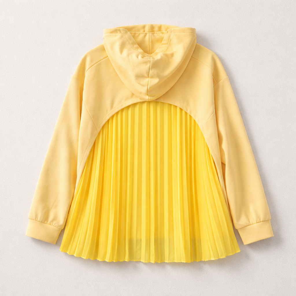 Sudadera amarilla plisada