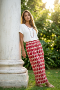 Pantalón circular rojo