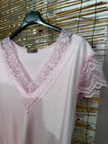 Camiseta encaje rosa