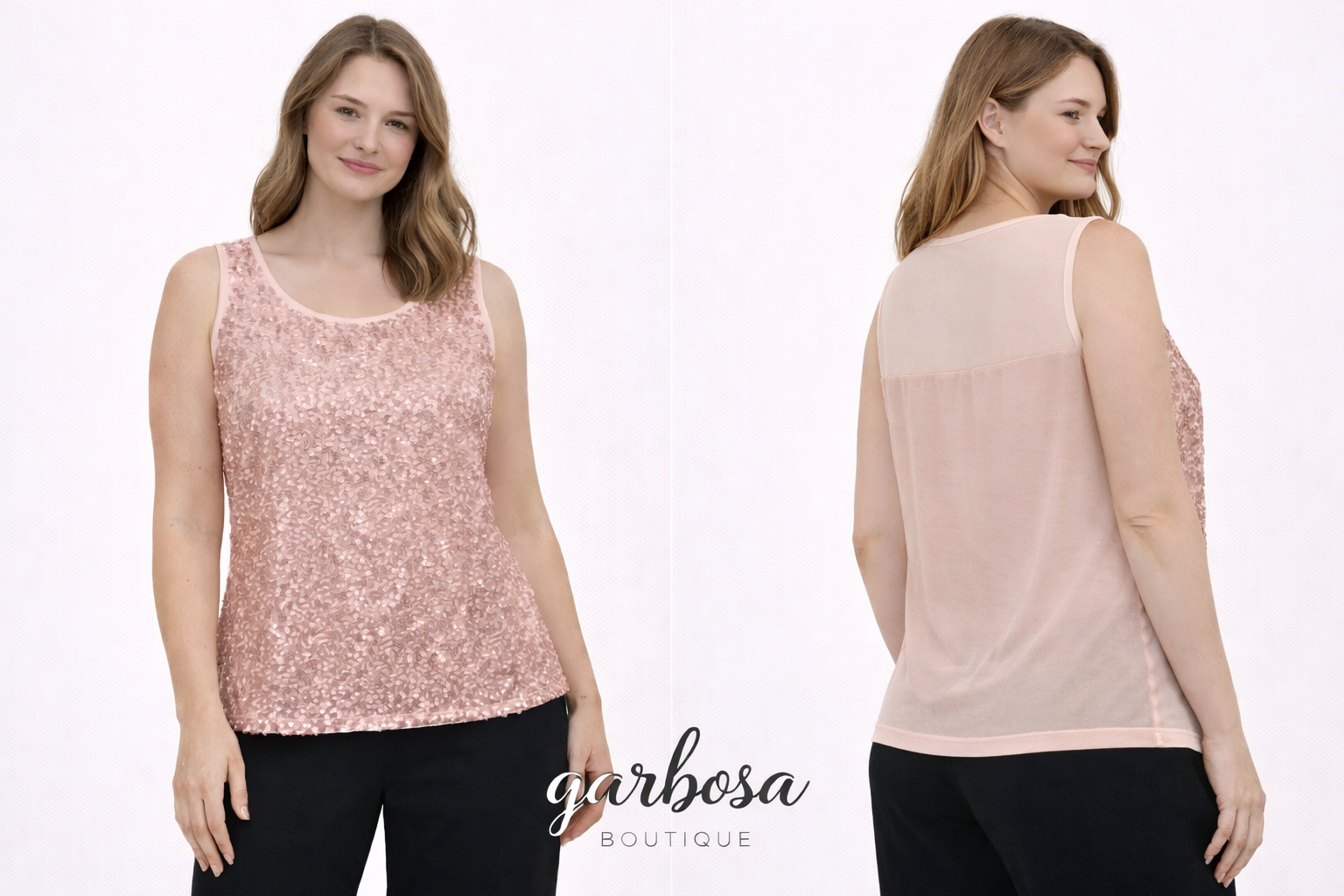 Top lentejuelas rosa