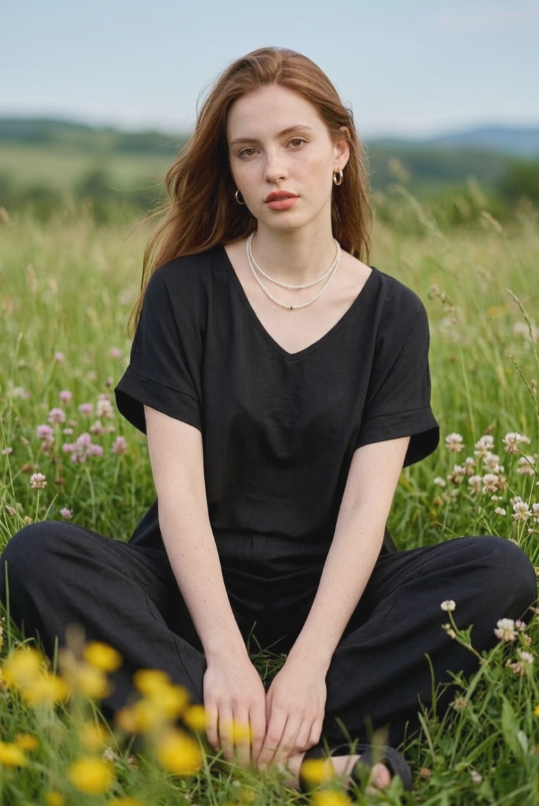Camiseta básica oscuro